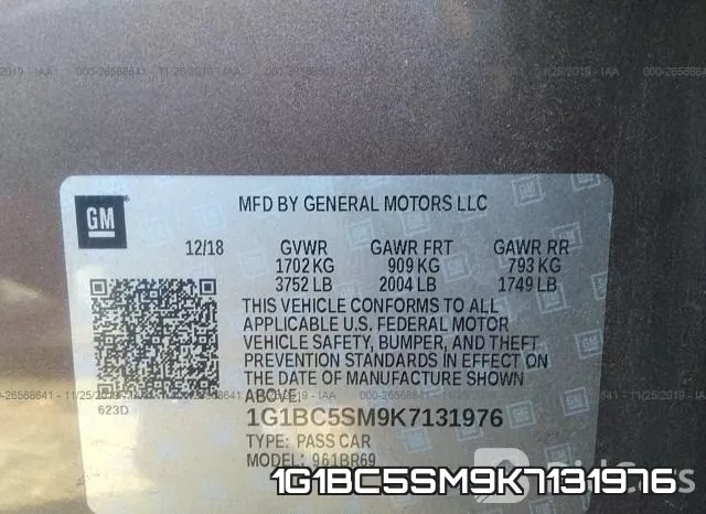 1G1BC5SM9K7131976 фото 10