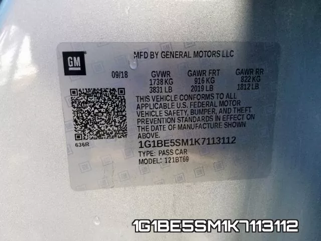 1G1BE5SM1K7113112 фото 2