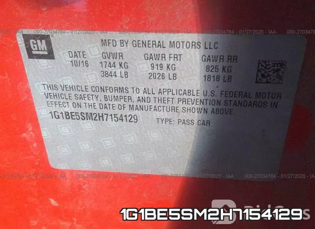 1G1BE5SM2H7154129 фото 10
