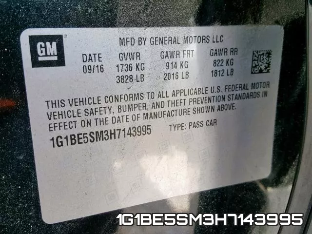 1G1BE5SM3H7143995 фото 2