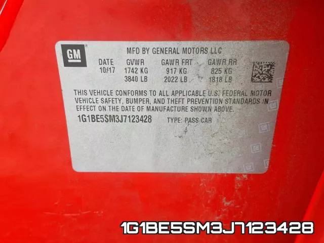 1G1BE5SM3J7123428 фото 2