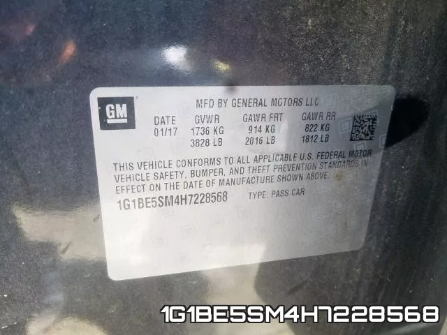 1G1BE5SM4H7228568 фото 2