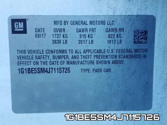 1G1BE5SM4J7115726 фото 2
