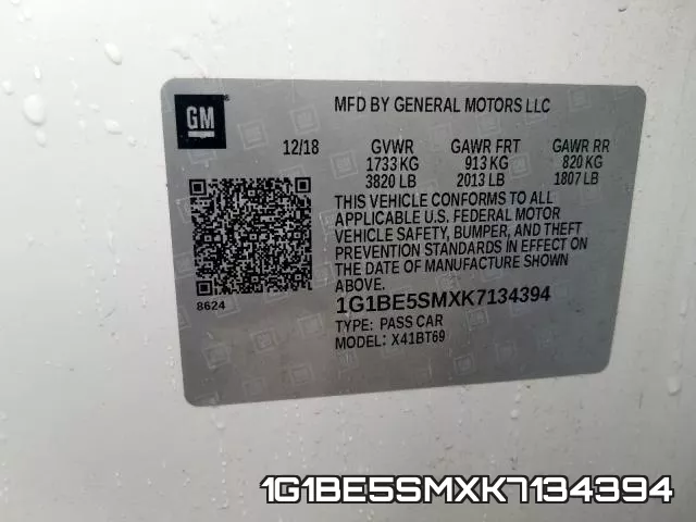 1G1BE5SMXK7134394 фото 2
