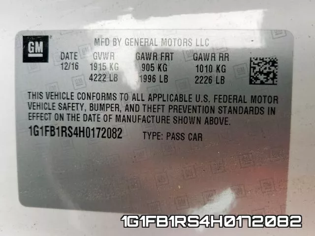1G1FB1RS4H0172082 фото 2