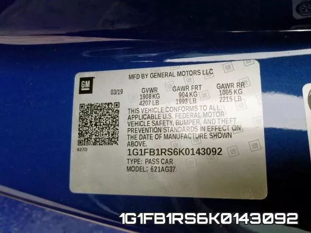 1G1FB1RS6K0143092 фото 2