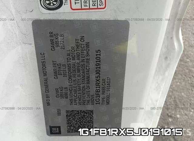 1G1FB1RX5J0191015 фото 10
