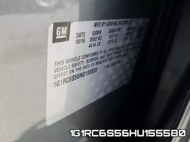 1G1RC6S56HU155580 фото 2