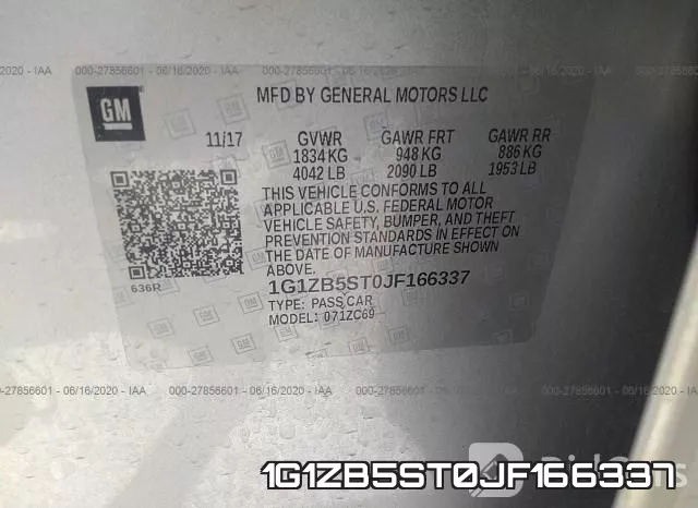 1G1ZB5ST0JF166337 фото 10