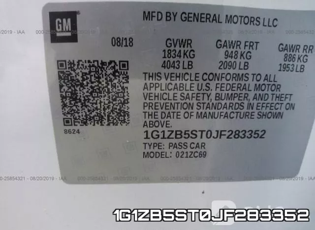 1G1ZB5ST0JF283352 фото 10