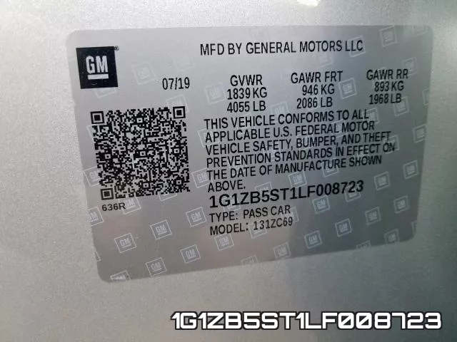 1G1ZB5ST1LF008723 фото 2