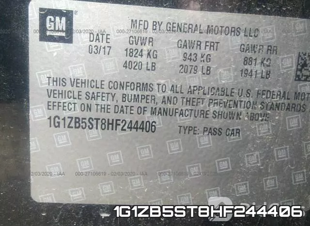 1G1ZB5ST8HF244406 фото 10