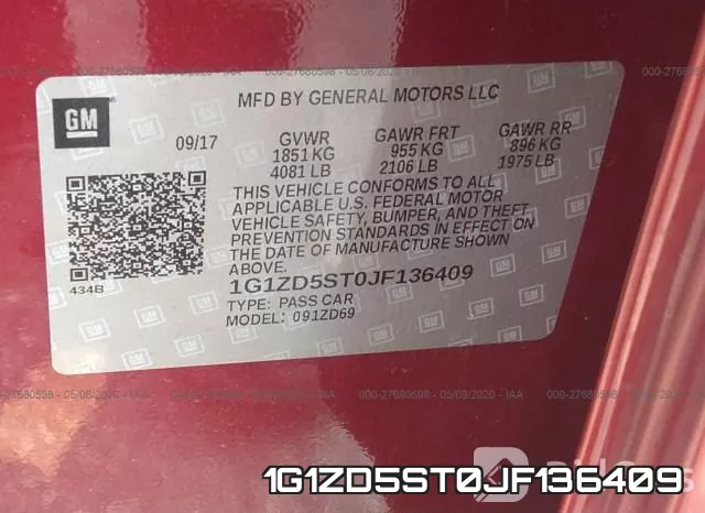 1G1ZD5ST0JF136409 фото 10