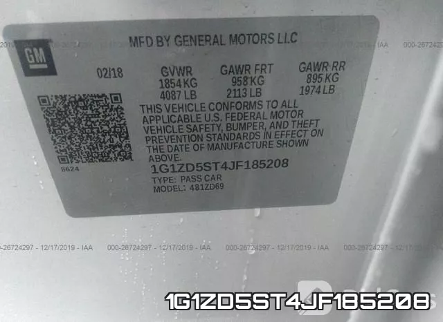 1G1ZD5ST4JF185208 фото 10