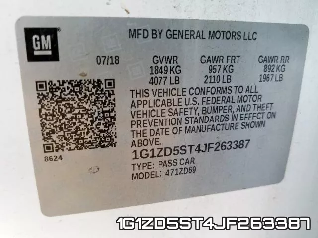 1G1ZD5ST4JF263387 фото 2