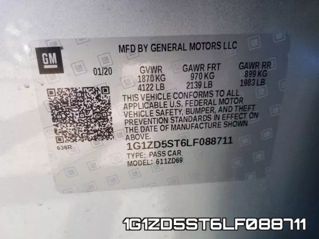 1G1ZD5ST6LF088711 фото 2