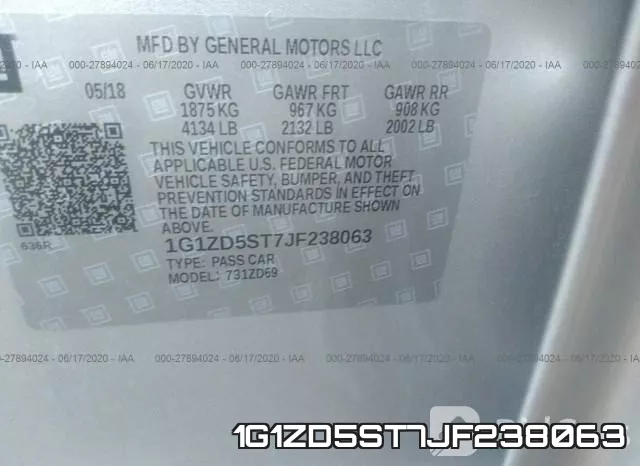 1G1ZD5ST7JF238063 фото 10