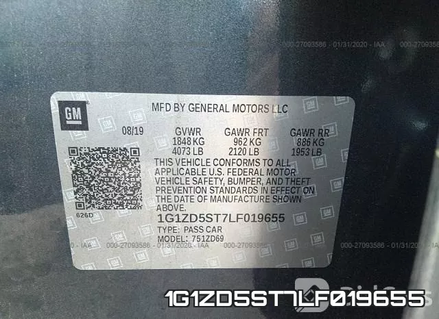 1G1ZD5ST7LF019655 фото 10