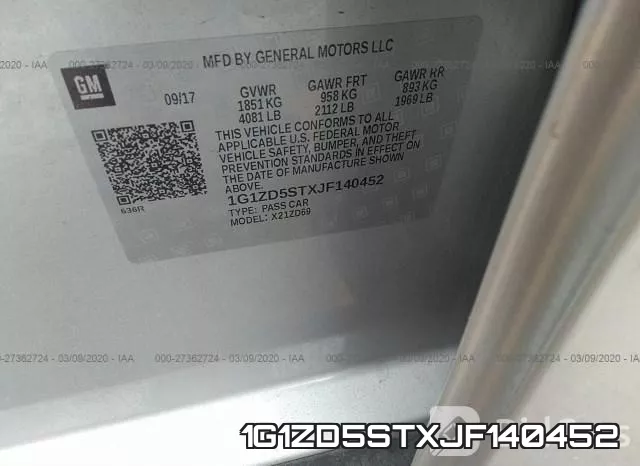 1G1ZD5STXJF140452 фото 10