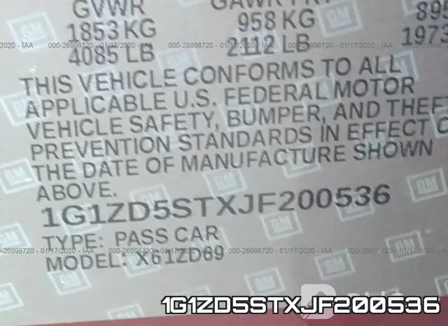 1G1ZD5STXJF200536 фото 10