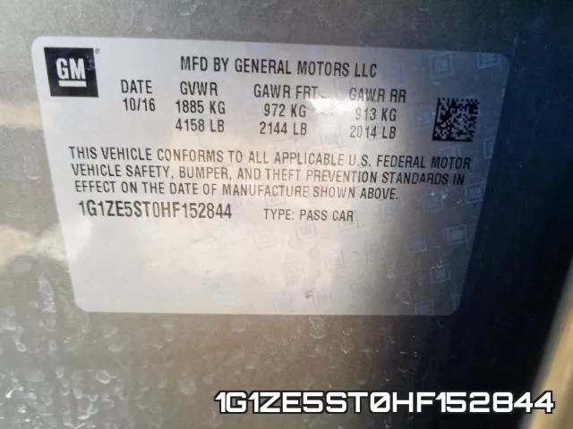 1G1ZE5ST0HF152844 фото 2