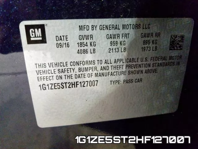 1G1ZE5ST2HF127007 фото 2