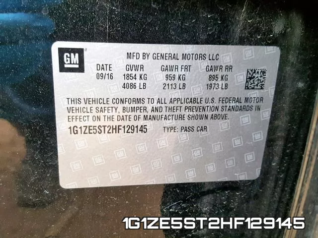 1G1ZE5ST2HF129145 фото 2