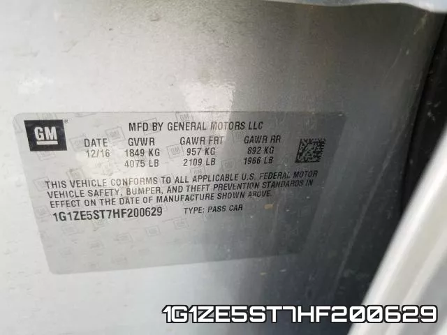 1G1ZE5ST7HF200629 фото 2