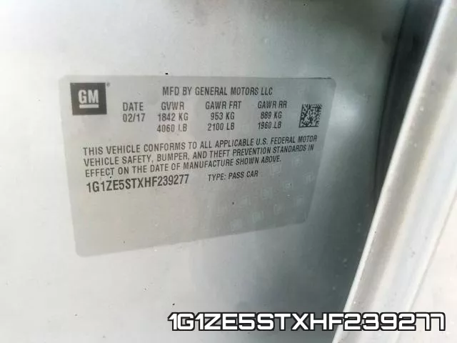 1G1ZE5STXHF239277 фото 2