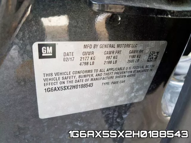 1G6AX5SX2H0188543 фото 2