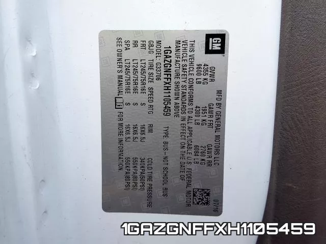 1GAZGNFFXH1105459 фото 2
