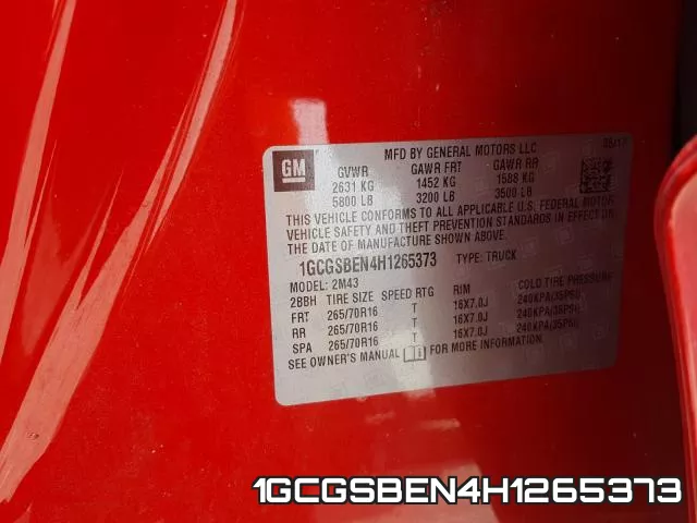 1GCGSBEN4H1265373 фото 2