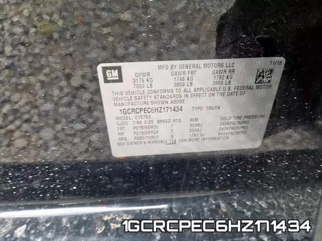 1GCRCPEC6HZ171434 фото 2
