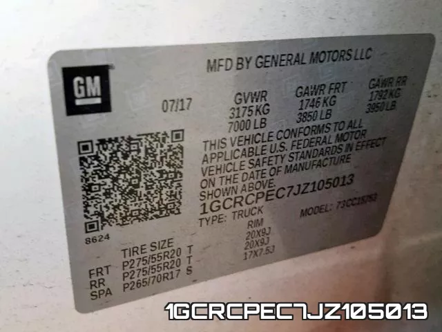 1GCRCPEC7JZ105013 фото 2