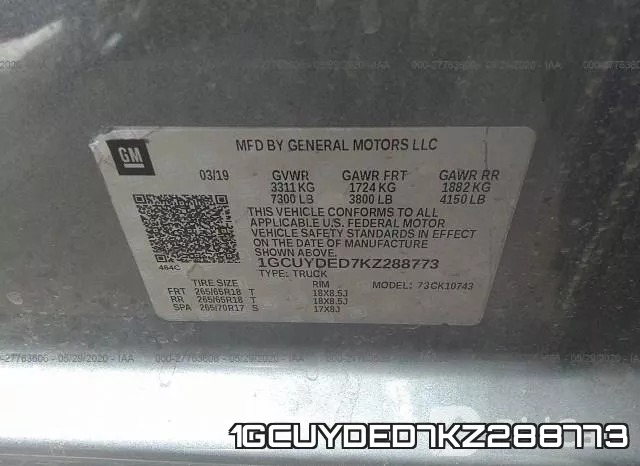 1GCUYDED7KZ288773 фото 10
