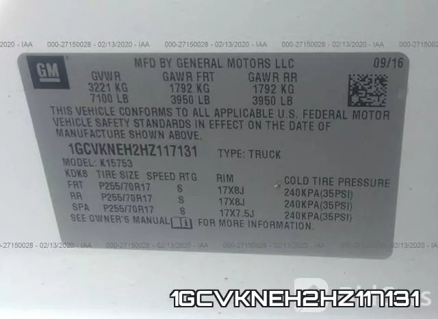1GCVKNEH2HZ117131 фото 10