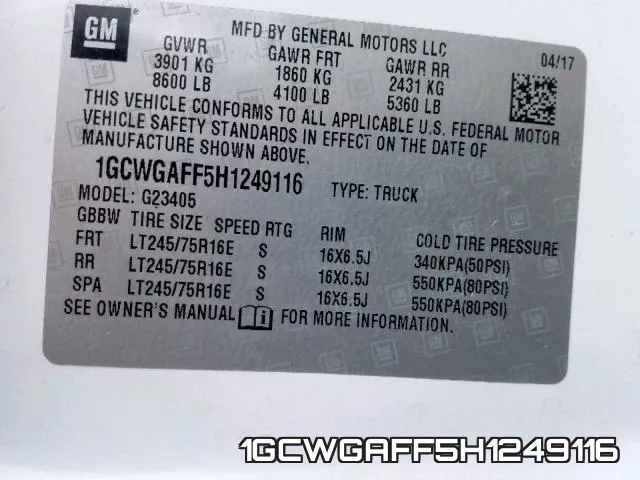 1GCWGAFF5H1249116 фото 2