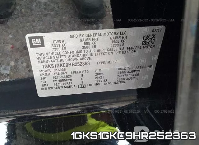 1GKS1GKC9HR252363 фото 10