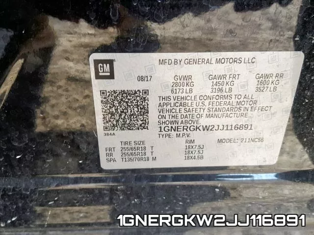 1GNERGKW2JJ116891 фото 2