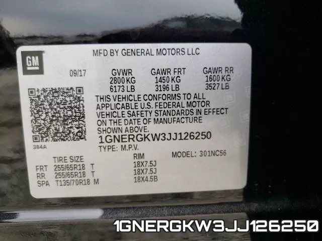 1GNERGKW3JJ126250 фото 2
