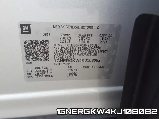 1GNERGKW4KJ108082 фото 2