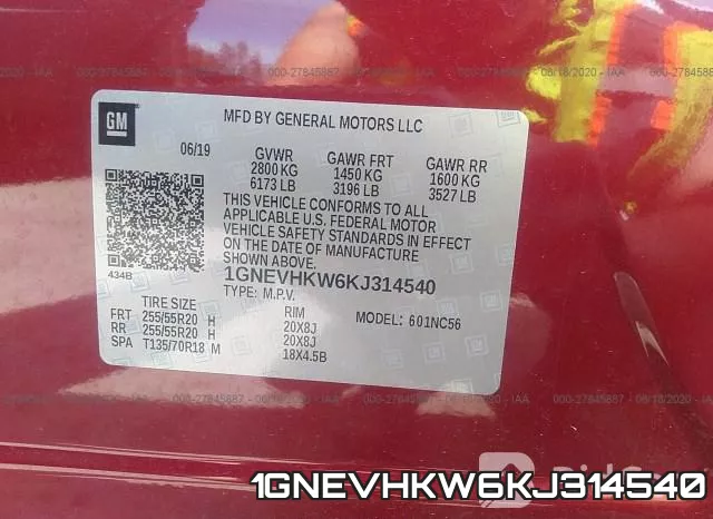 1GNEVHKW6KJ314540 фото 10