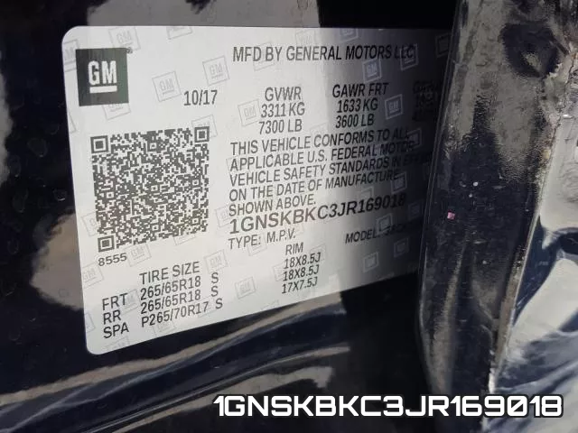 1GNSKBKC3JR169018 фото 2
