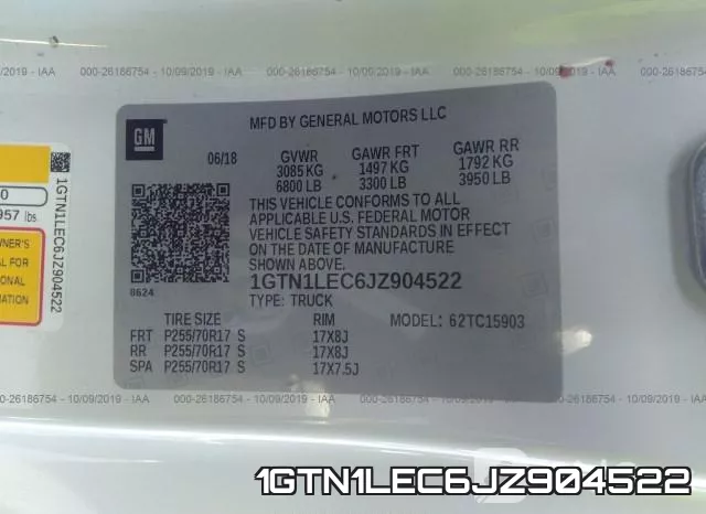 1GTN1LEC6JZ904522 фото 10