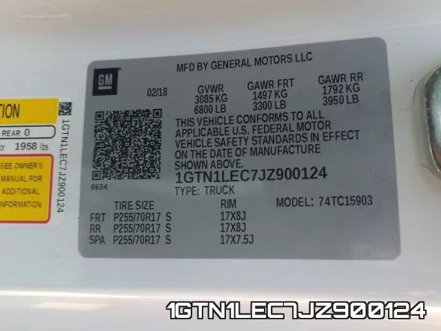 1GTN1LEC7JZ900124 фото 2