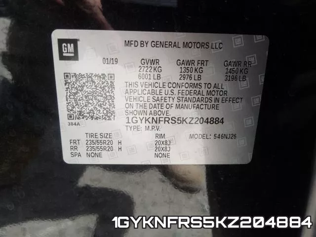 1GYKNFRS5KZ204884 фото 2