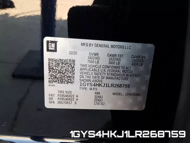 1GYS4HKJ1LR268759 фото 2