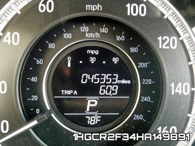 1HGCR2F34HA149891 фото 9