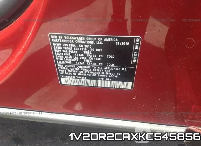 1V2DR2CAXKC545856 фото 10