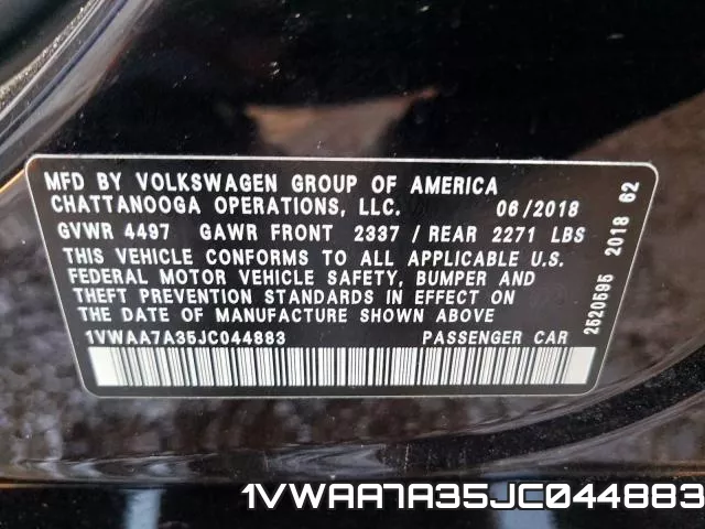 1VWAA7A35JC044883 фото 2
